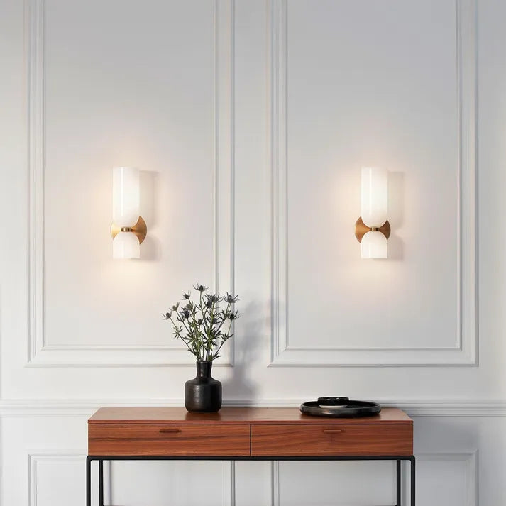 LED-Wandapplique mit Doppelkopf aus Glas – Moderne Eleganz und Energieeffizienz