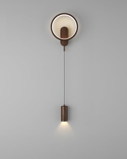 Nordische Holzmaserung Elegante Wandlampe