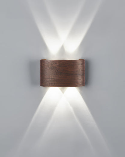 Lumina LED-Wandleuchte mit Holzmaserung