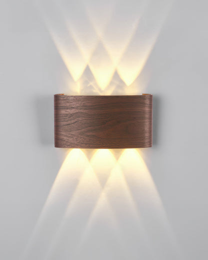 Lumina LED-Wandleuchte mit Holzmaserung