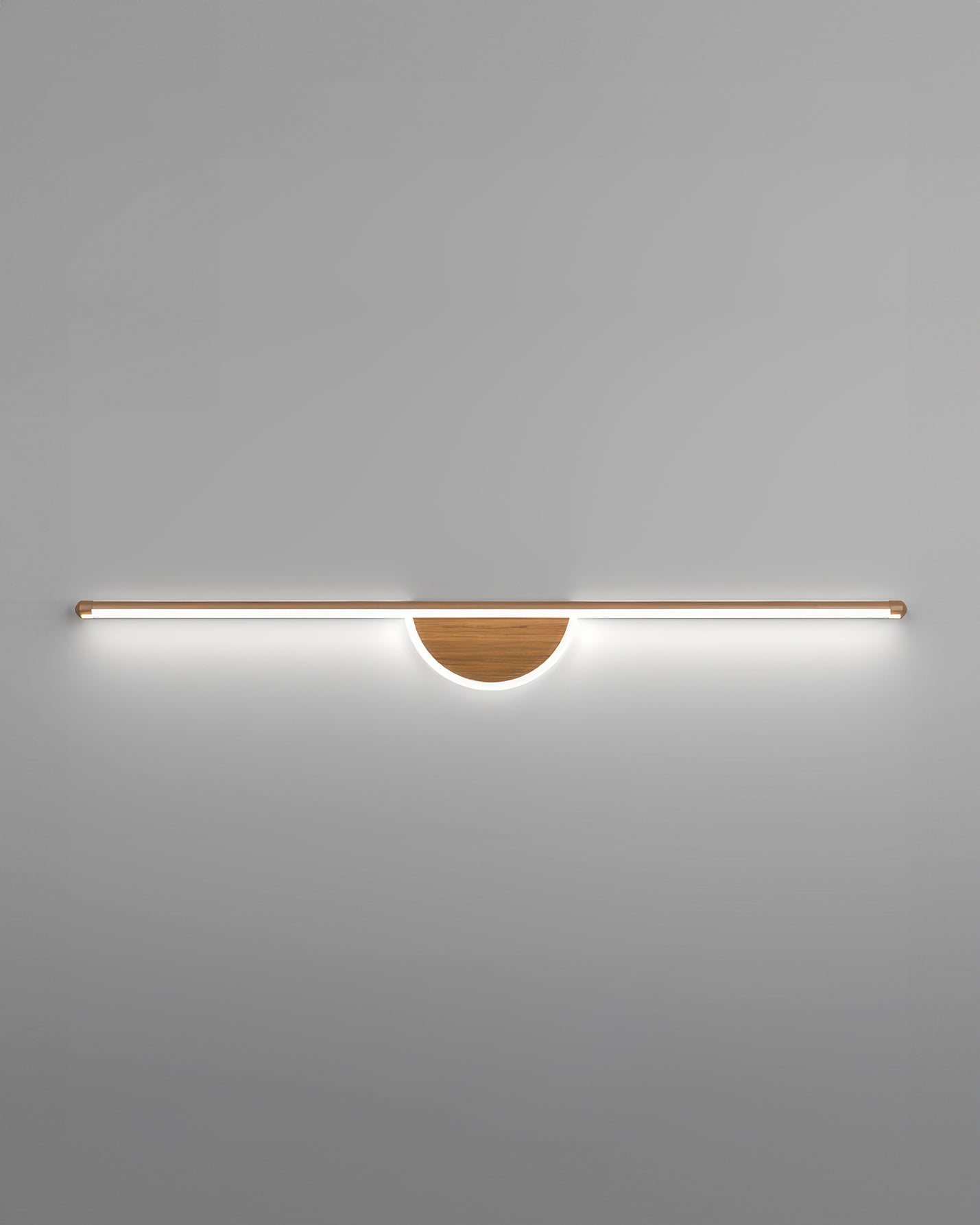 Moderne Wandlampe aus Holzbogen