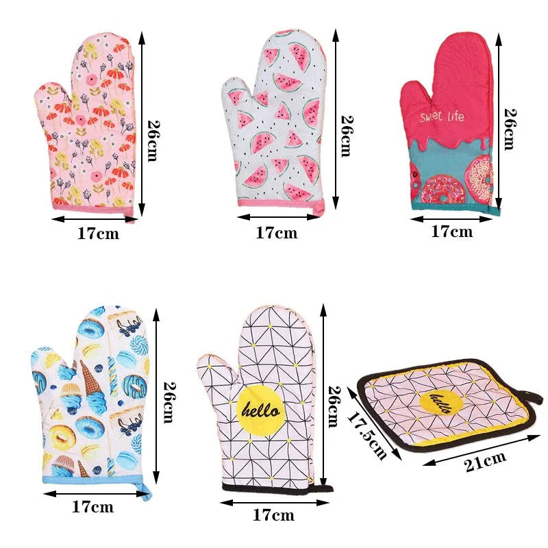 Wassermelonen- & Eiscreme-Design Ofenhandschuhe