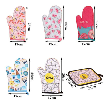 Wassermelonen- & Eiscreme-Design Ofenhandschuhe