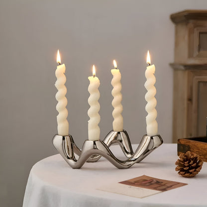 Wellenförmiges Design Kerzenständer Dekoration