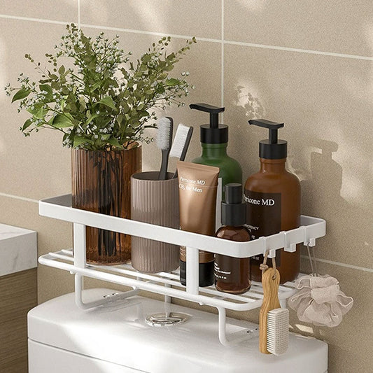 Badezimmerregal über der Toilette – Langlebiges Schmiedeeisen, Einfache Installation, Wahl zwischen 1 oder 2 Ebenen