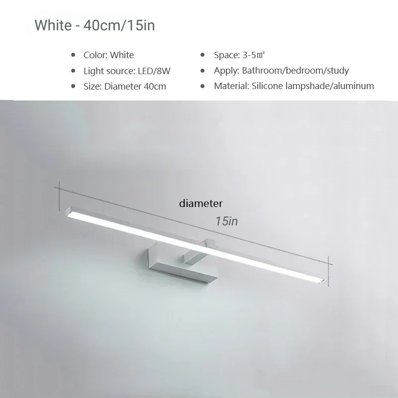 Moderner Aluminium LED Badezimmerspiegel Wandlampe Wandbeleuchtungseinrichtung