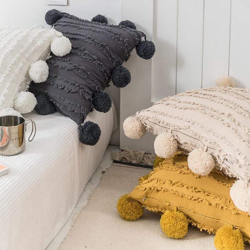 Pom Pom Kissenbezug