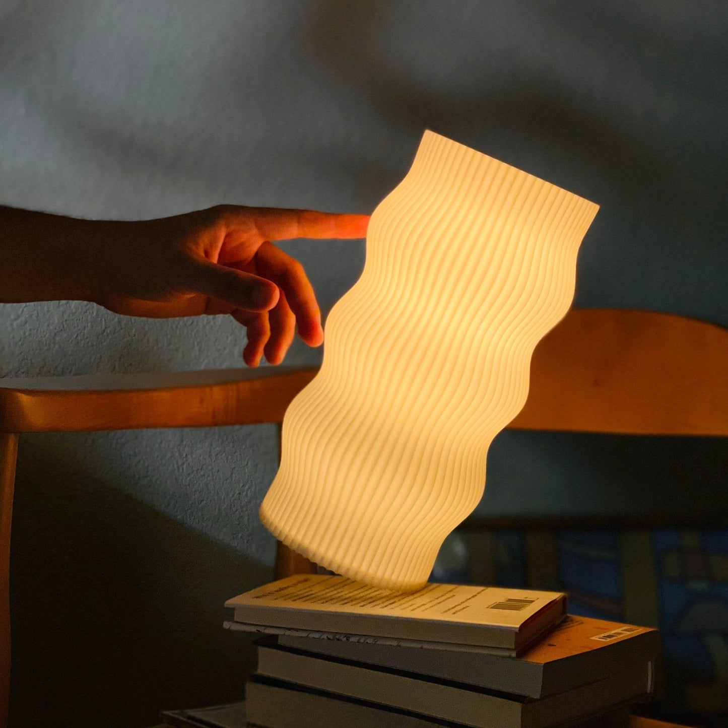 Royallure Französische Falten 3D Schreibtischlampe - Eleganter warmer Glanz für Wohnkultur