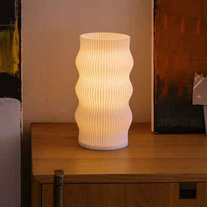 Royallure Französische Falten 3D Schreibtischlampe - Eleganter warmer Glanz für Wohnkultur