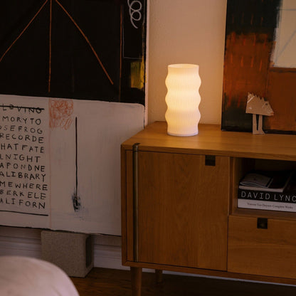 Royallure Französische Falten 3D Schreibtischlampe - Eleganter warmer Glanz für Wohnkultur