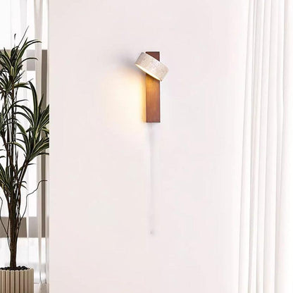 Wandleuchte Wabi Sabi – Minimalistische Beleuchtung aus Stein und Holz