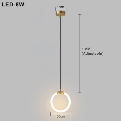 LED-Hängelampe Nordic Simple - Minimalistische Metalllampe für Küche, Esszimmer und Büro