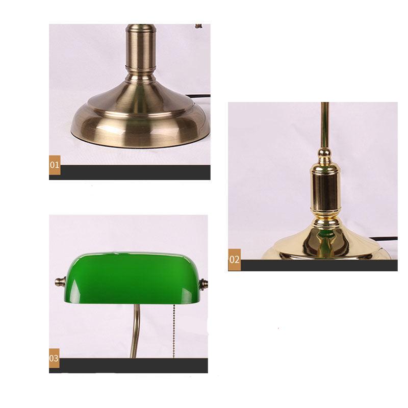 Garduru Glas Tischlampe – Elegantes klassisches Design mit Metallbasis (E27, 16-20W)