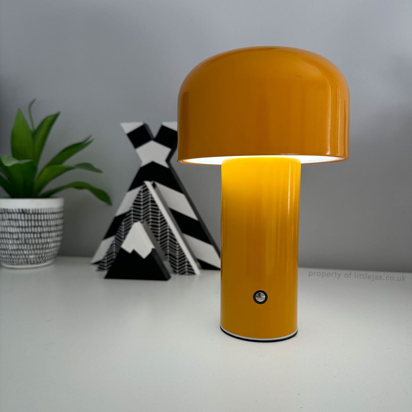 Royaleva Chic Modern Drahtlose Pilzlampe – 3 Helligkeitsstufen, kabellos & USB wiederaufladbar