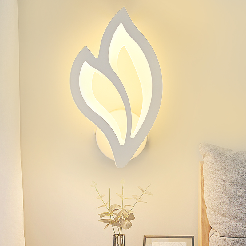 Moderne Luxus Weiße Blatt Led Led Wandleuchten - Art -Deco