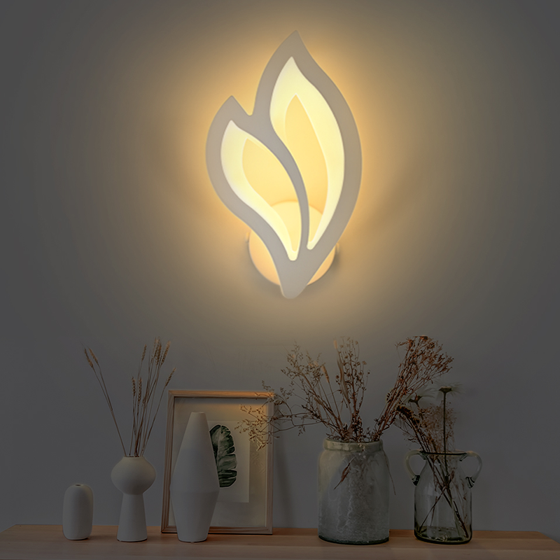 Moderne Luxus Weiße Blatt Led Led Wandleuchten - Art -Deco