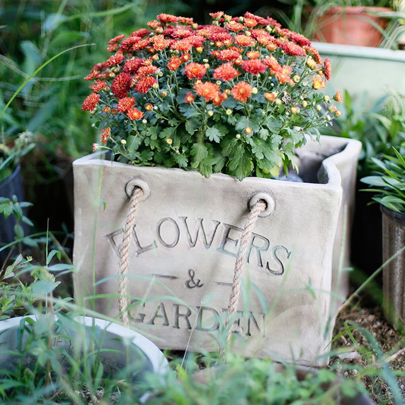 Einkaufstaschen-Förmige Blumen- Und Gartenpflanzentopf