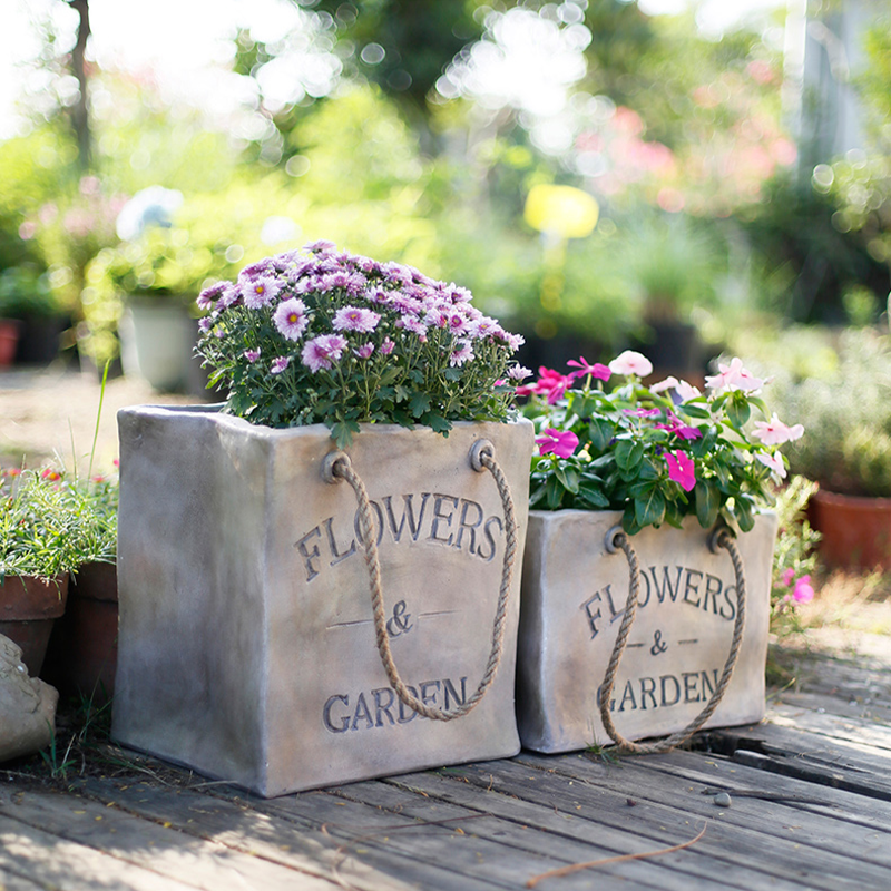 Einkaufstaschen-Förmige Blumen- Und Gartenpflanzentopf