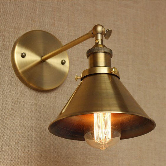 Schmiedeeisen -Vintage Wandleuchte - Messinglampe