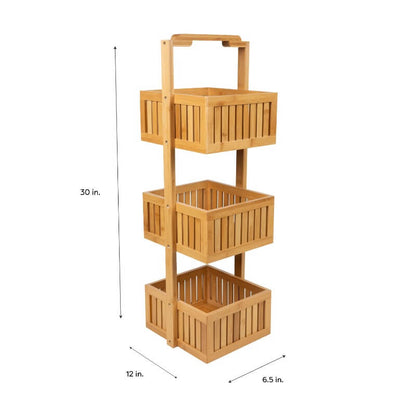 3-Stufiges Deluxe-Bambus-Badezimmerregal