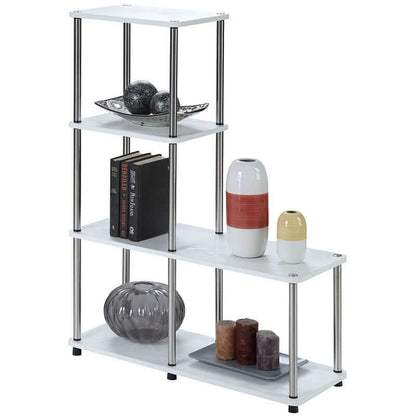 4 -Tier -L -Metall -Bücherregal