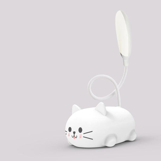 Mini Cartoon Katze LED Augenschutz Leselampe USB wiederaufladbare Schreibtischlampe