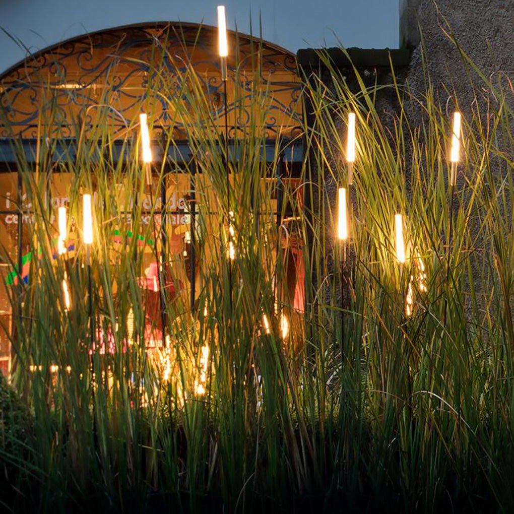 6-tlg. Solar-Schilf-Leuchten für den Garten - Wasserdicht & LED