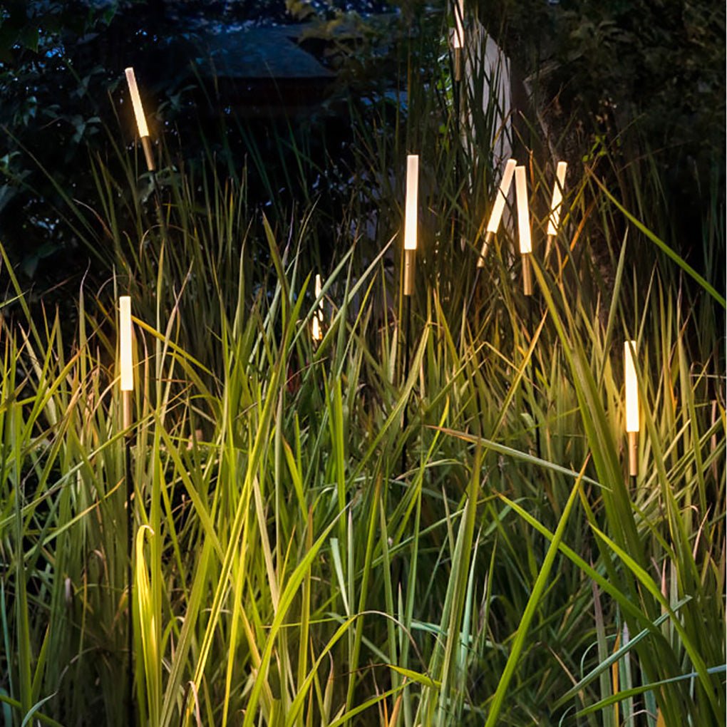 6-tlg. Solar-Schilf-Leuchten für den Garten - Wasserdicht & LED