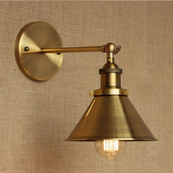 Schmiedeeisen -Vintage Wandleuchte - Messinglampe