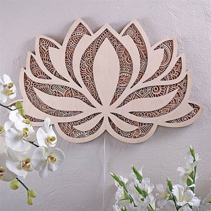 Moderne Lotus Blume Mandala Wandleuchte - Led