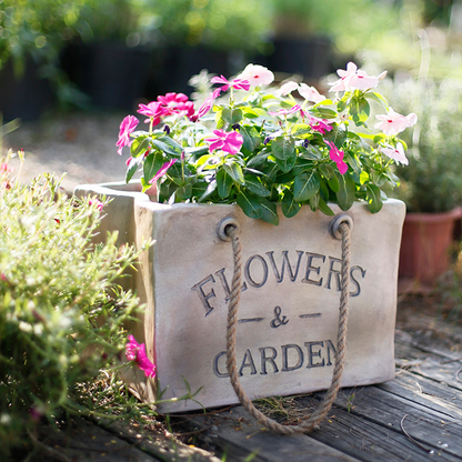 Einkaufstaschen-Förmige Blumen- Und Gartenpflanzentopf