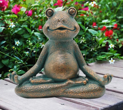 Meditierende Frosch-Gnom-Dekor