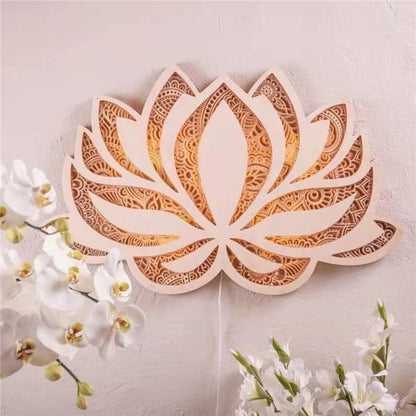 Moderne Lotus Blume Mandala Wandleuchte - Led