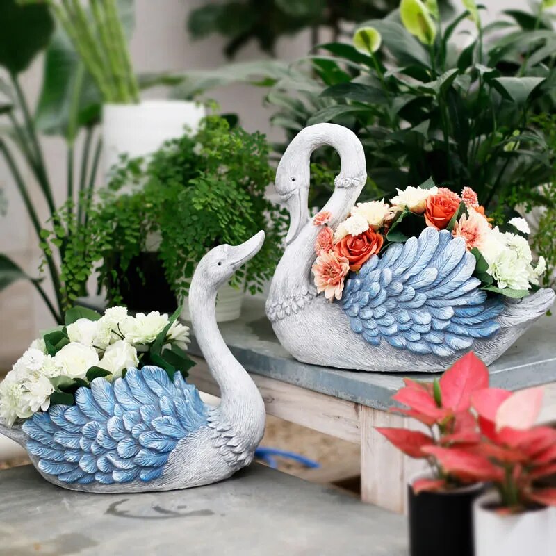 Schwan Eleganz: Gartenschaustück