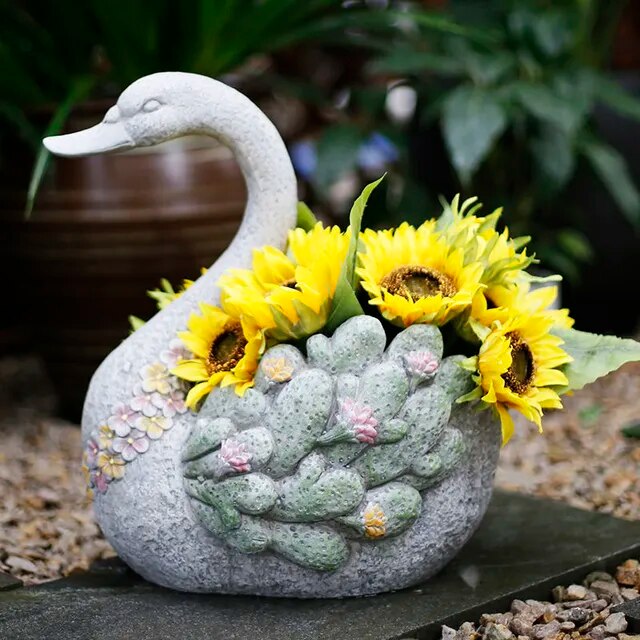 Schwan Eleganz: Gartenschaustück
