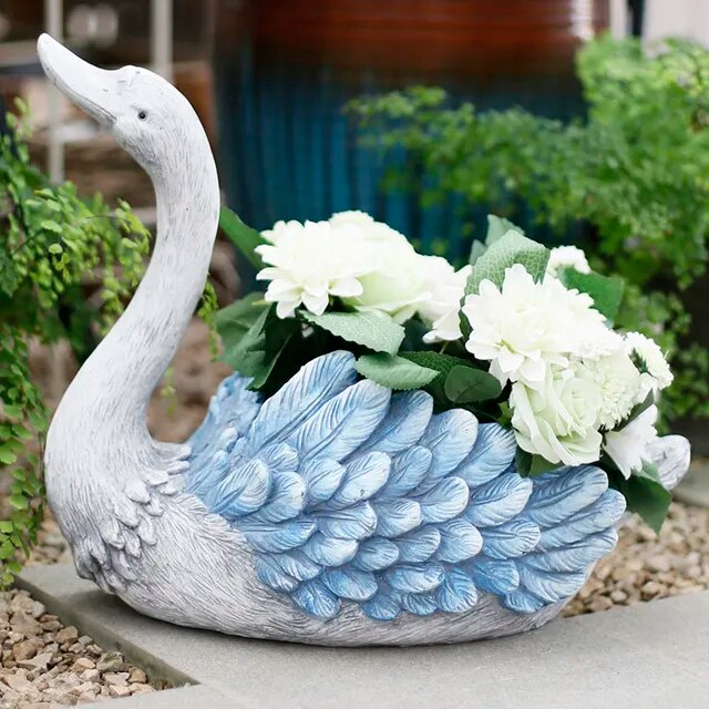 Schwan Eleganz: Gartenschaustück
