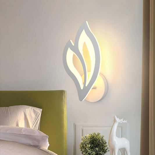 Moderne Luxus Weiße Blatt Led Led Wandleuchten - Art -Deco