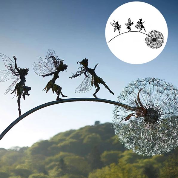 Pusteblume Stahlskulptur