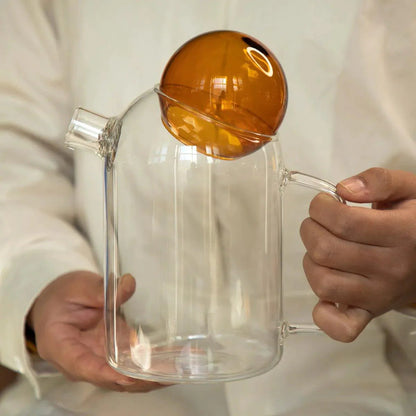 Glastrostkrug Teekanne