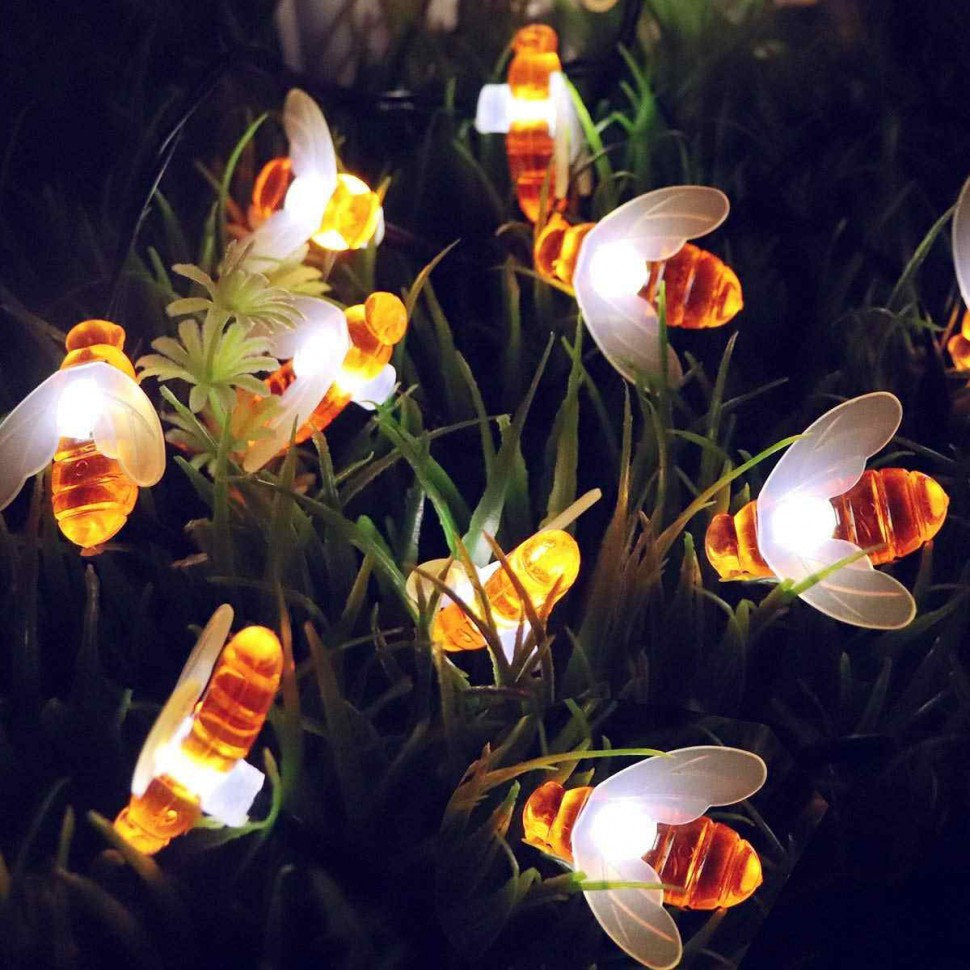Honigbiene Solar-Lichterkette - Wasserdicht & Gartenfreundlich