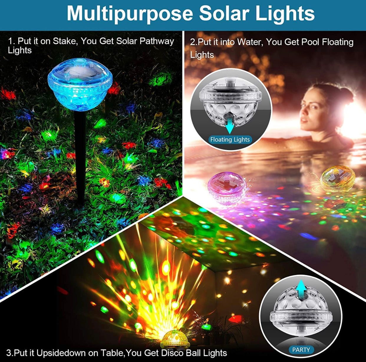 Ultra Luma Solarwegleuchten: 8-farbige LED