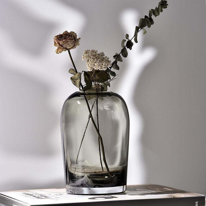 Garduru Smokey Glass Vase Schwarzer Rauch
