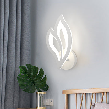 Moderne Luxus Weiße Blatt Led Led Wandleuchten - Art -Deco