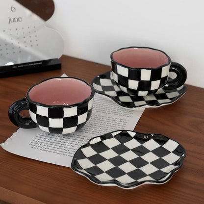 Garduru Checkerboard Becher Und Untertasse