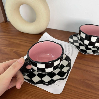 Garduru Checkerboard Becher Und Untertasse